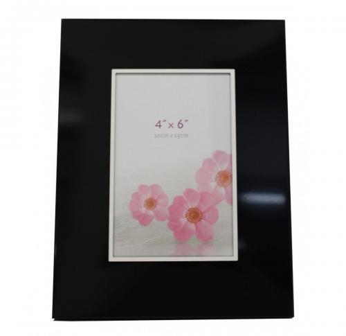 Black Gloss Photo Frame Holds 4
